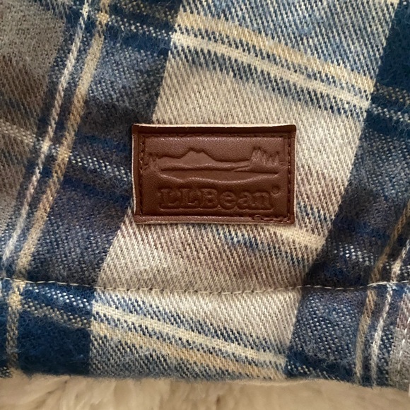 L.L. Bean Women’s Scotch Plaid Sherpa Lined Hooded Jacket Indigo/Tartan size M - Picture 7 of 16